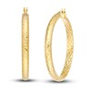 Thumbnail Image 1 of Diamond-Cut In/Out Hoop Earrings 14K Yellow Gold 40mm
