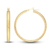 Thumbnail Image 1 of Diamond-Cut In/Out Hoop Earrings 14K Yellow Gold 40mm
