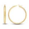 Thumbnail Image 2 of Diamond-Cut In/Out Hoop Earrings 14K Yellow Gold 40mm