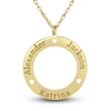 Thumbnail Image 1 of Engravable Loop Pendant Necklace 14K Yellow Gold 24mm 18" Adj.
