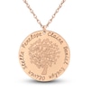 Thumbnail Image 1 of Engravable Family Tree Pendant Necklace 14K Rose Gold 25mm 18" Adj.