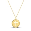 Thumbnail Image 1 of Cutout Cross Necklace 14K Yellow Gold 16"