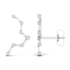 Diamond Pisces Constellation Earrings 1/8 ct tw Round 14K White Gold