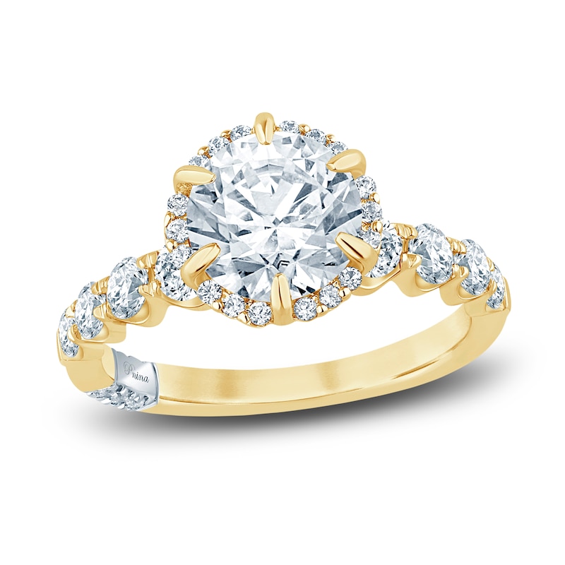 Main Image 1 of Pnina Tornai Lab-Grown Diamond Engagement Ring 2-7/8 ct tw Round 14K Yellow Gold