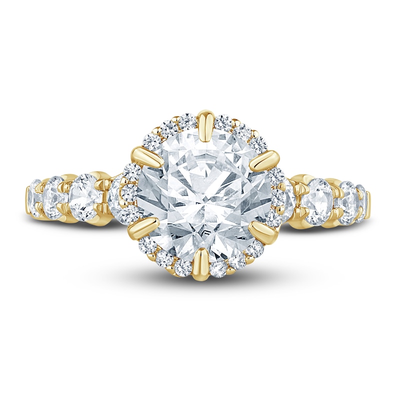 Main Image 3 of Pnina Tornai Lab-Grown Diamond Engagement Ring 2-7/8 ct tw Round 14K Yellow Gold