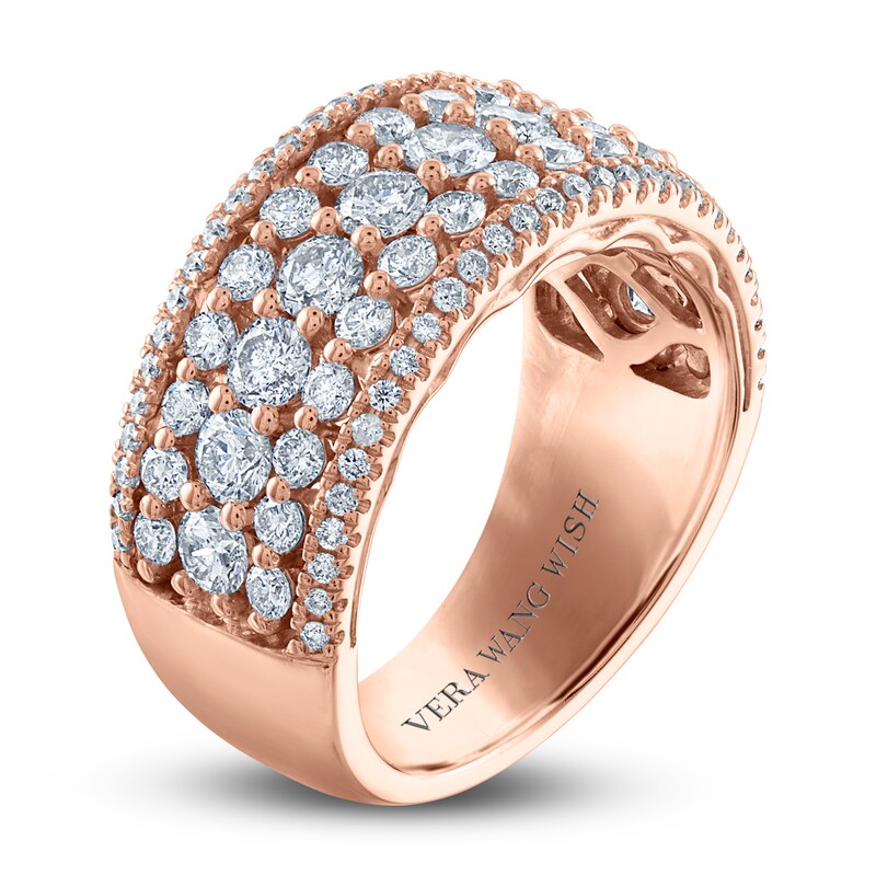 Vera Wang WISH Diamond Engagement Ring 2 ct tw Round 18K Rose Gold