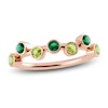 Thumbnail Image 1 of Juliette Maison Natural Peridot & Natural Emerald Ring 10K Rose Gold