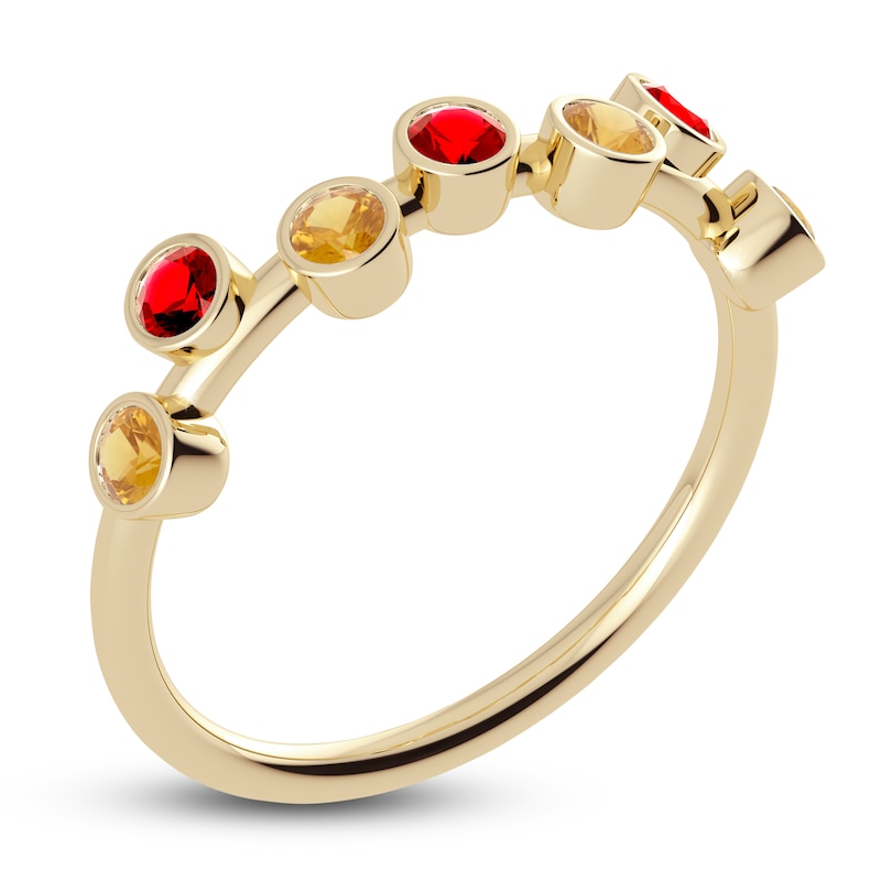 Main Image 2 of Juliette Maison Natural Citrine & Natural Ruby Ring 10K Yellow Gold