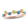 Thumbnail Image 1 of Juliette Maison Natural Peridot & Natural Blue Zircon Ring 10K Rose Gold
