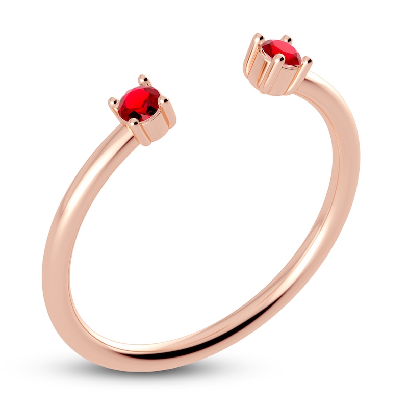 Main Image 2 of Juliette Maison Natural Ruby Cuff Ring 10K Rose Gold