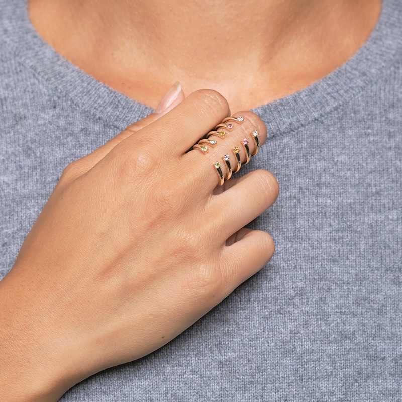 Main Image 5 of Juliette Maison Natural Ruby Cuff Ring 10K Rose Gold