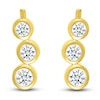 Diamond Climber Earrings 1/4 ct tw Round 10K Yellow Gold