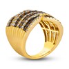 Thumbnail Image 2 of Le Vian Wrapped In Chocolate Diamond Ring 2-1/3 ct tw Round 14K Honey Gold