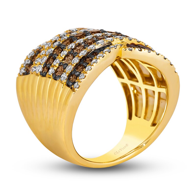 Main Image 2 of Le Vian Wrapped In Chocolate Diamond Ring 2-1/3 ct tw Round 14K Honey Gold