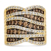 Thumbnail Image 3 of Le Vian Wrapped In Chocolate Diamond Ring 2-1/3 ct tw Round 14K Honey Gold