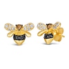 Le Vian Diamond Bee Stud Earrings 3/8 ct tw Round 14K Honey Gold