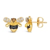 Thumbnail Image 2 of Le Vian Diamond Bee Stud Earrings 3/8 ct tw Round 14K Honey Gold