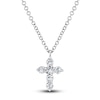 Thumbnail Image 0 of Shy Creation Diamond Cross Necklace 1/5 ct tw Round 14K White Gold 18" SC55021393