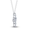 Thumbnail Image 1 of Shy Creation Diamond Cross Necklace 1/5 ct tw Round 14K White Gold 18" SC55021393