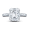Thumbnail Image 3 of Pnina Tornai Diamond Engagement Ring 1-1/3 ct tw Emerald/Baguette/ Round 14K White Gold