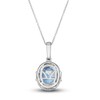 Thumbnail Image 3 of Le Vian Natural Blue Topaz Pendant Necklace 1/3 ct tw Diamonds 14K Vanilla Gold 19"