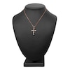 Thumbnail Image 2 of Diamond Cross Pendant Necklace 1 ct tw Round 14K Rose Gold 18"