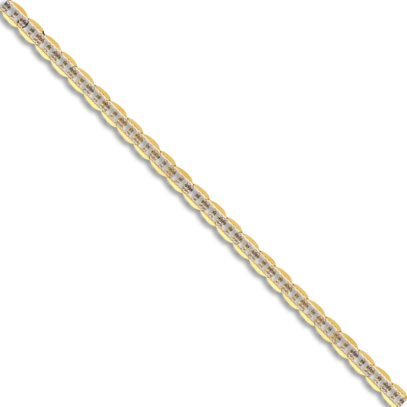 Main Image 2 of Solid Faux Pave Mariner Chain Necklace 14K Yellow Gold 20" 5.1mm