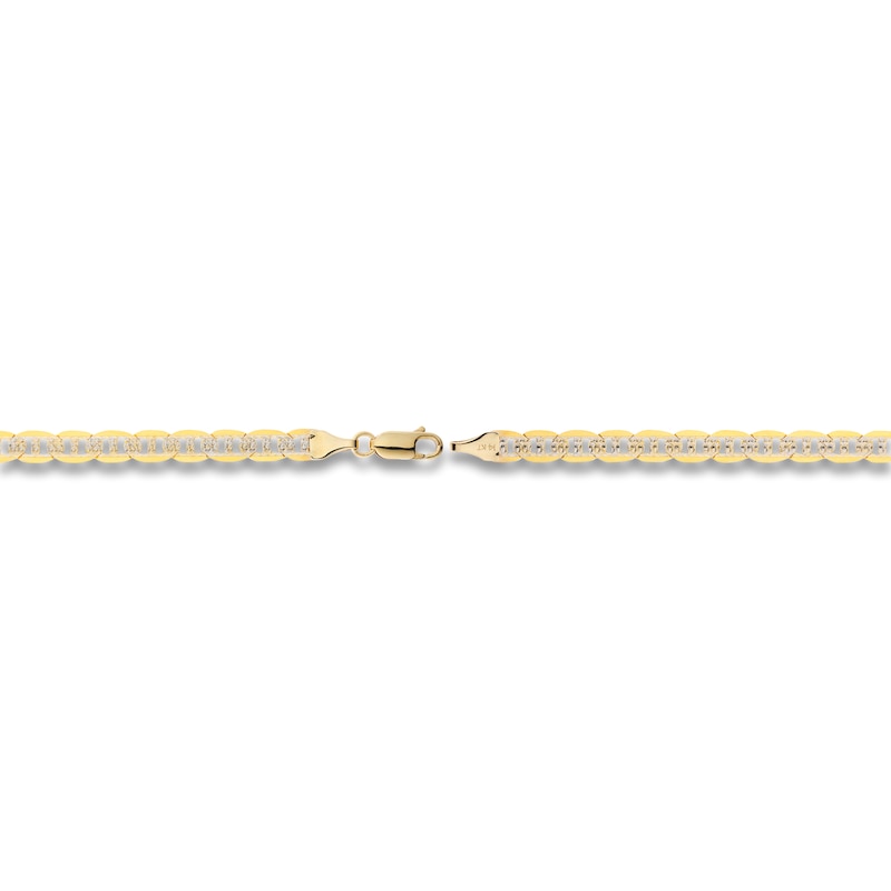 Main Image 3 of Solid Faux Pave Mariner Chain Necklace 14K Yellow Gold 20" 5.1mm