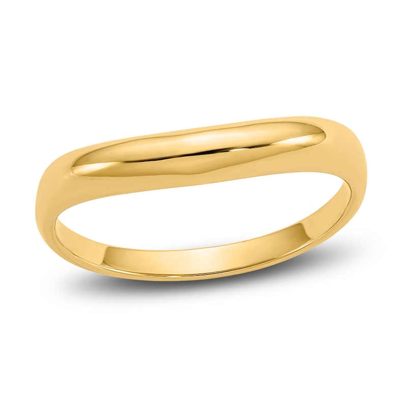 High-Polish Wave Stack Ring 14K Yellow Gold