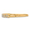 Diamond Bangle Bracelet 1/2 ct tw Round 14K Yellow Gold 7"