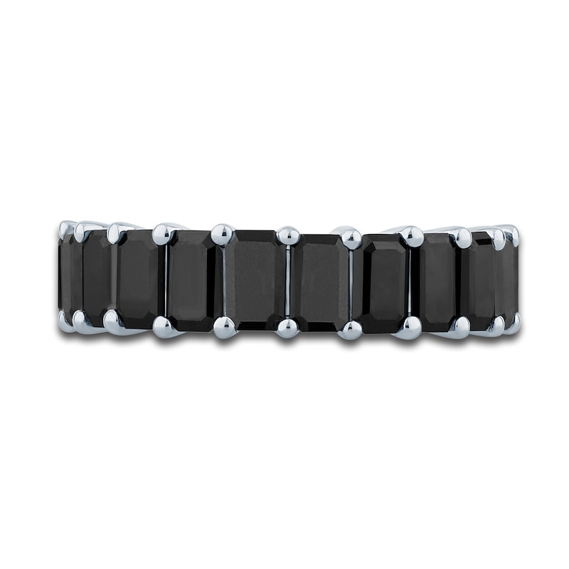 Main Image 3 of Pnina Tornai Black Diamond Eternity Ring 4 ct tw Emerald 14K White Gold