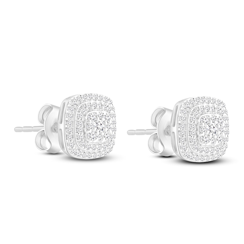 Main Image 2 of Diamond Stud Earrings 1/2 ct tw 10K White Gold