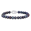 Thumbnail Image 1 of Men's Black Freshwater Cultured Pearl Bracelet Sterling Silver 9"