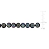 Thumbnail Image 3 of Men's Black Freshwater Cultured Pearl Bracelet Sterling Silver 9"