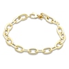 Thumbnail Image 1 of Italia D'Oro Hollow Graduated Link Bracelet 14K Yellow Gold 7.5"