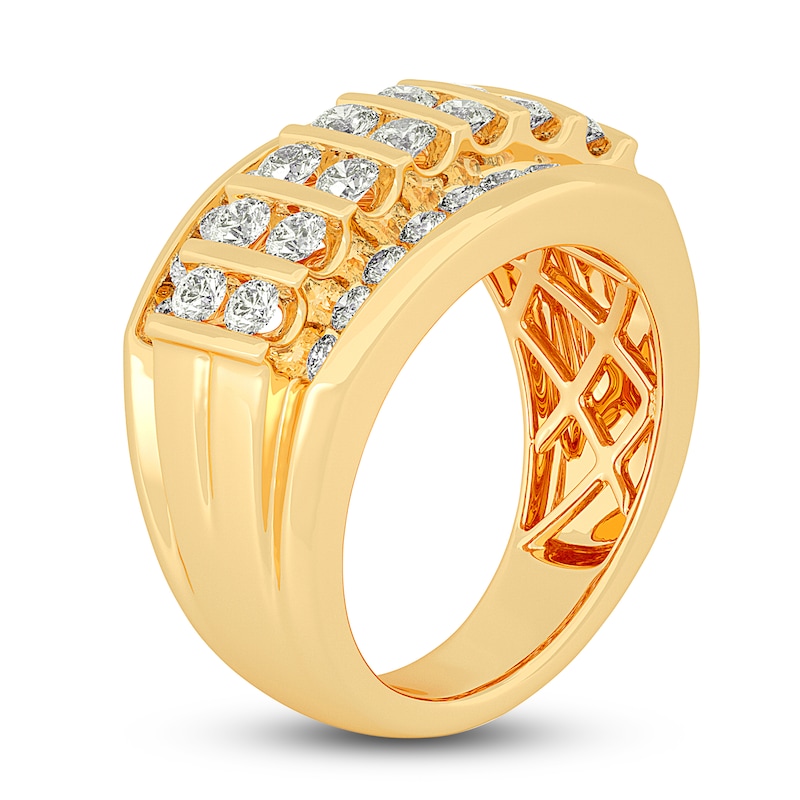 Men's Diamond Ring 2 ct tw Round 14K Yellow Gold | Jared