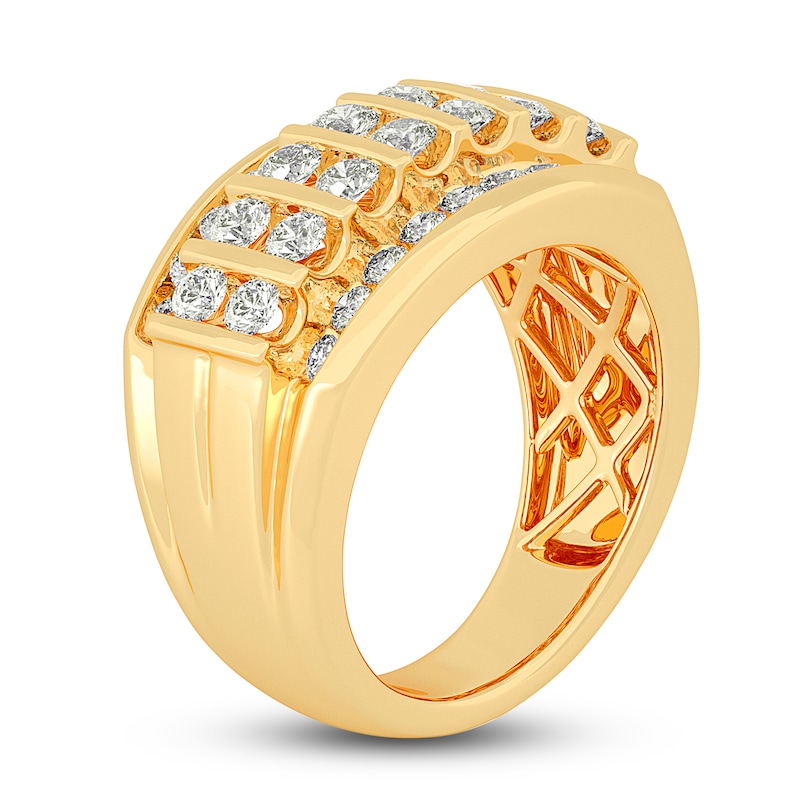 Main Image 2 of Men's Diamond Ring 2 ct tw Round 14K Yellow Gold