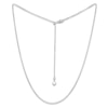 Thumbnail Image 1 of Solid Box Chain 14K White Gold 16-20" Adjustable Length 1mm