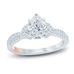 Pnina Tornai Lab-Grown Diamond Engagement Ring 2 ct tw Pear/Marquise/ Round 14K White Gold