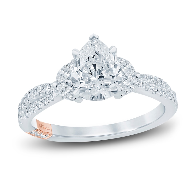 Main Image 1 of Pnina Tornai Lab-Grown Diamond Engagement Ring 2 ct tw Pear/Marquise/ Round 14K White Gold