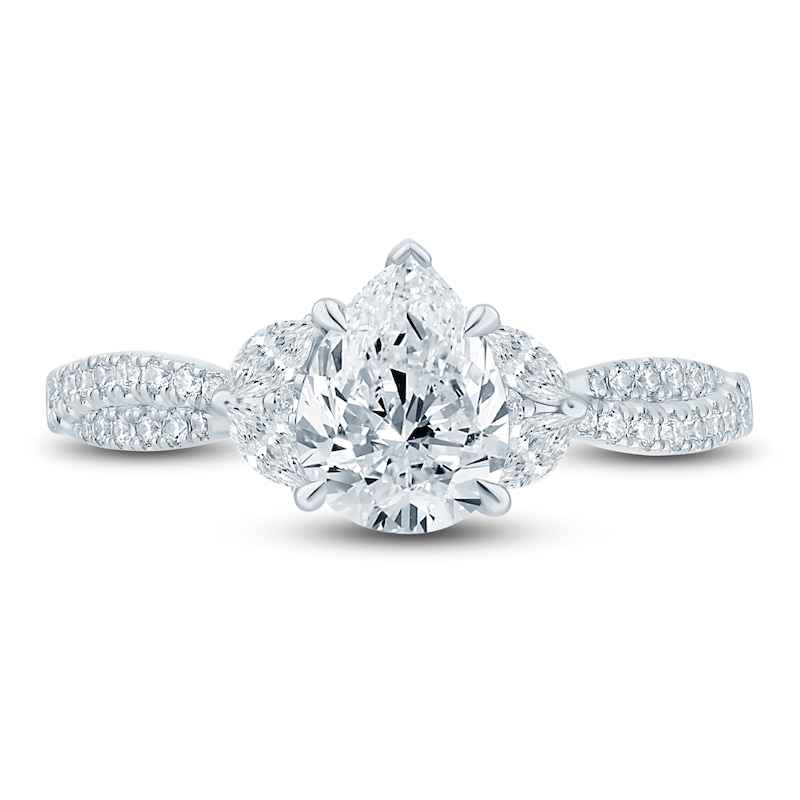 Main Image 3 of Pnina Tornai Lab-Grown Diamond Engagement Ring 2 ct tw Pear/Marquise/ Round 14K White Gold