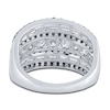 Thumbnail Image 3 of Black & White Diamond Anniversary Band 2 ct tw Round 14K White Gold