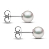 Thumbnail Image 2 of Yoko London White Akoya Cultured Pearl Stud Earrings 18K White Gold