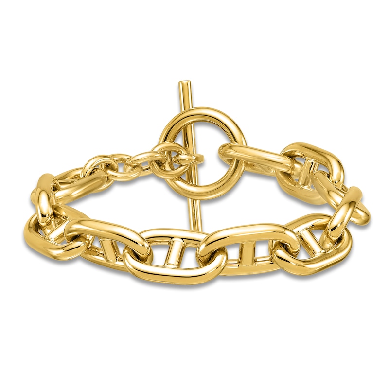 Main Image 1 of High-Polish Anchor Toggle Bracelet 14K Yellow Gold 8.5"
