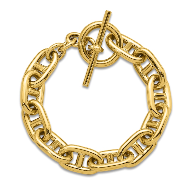 Main Image 2 of High-Polish Anchor Toggle Bracelet 14K Yellow Gold 8.5"