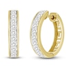 Thumbnail Image 0 of Men's Lab-Created Diamond Hoop Earrings 5/8 ct tw Round 14K Yellow Gold