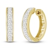 Thumbnail Image 1 of Men's Lab-Grown Diamond Hoop Earrings 5/8 ct tw Round 14K Yellow Gold