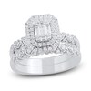 Thumbnail Image 0 of Round & Baguette-Cut Diamond Bridal Set 7/8 ct tw 14K White Gold
