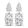 Thumbnail Image 0 of Oval & Pear-Cut Lab-Created Diamond Earrings 3 ct tw 14K White Gold