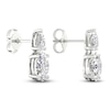 Thumbnail Image 2 of Oval & Pear-Cut Lab-Created Diamond Earrings 3 ct tw 14K White Gold